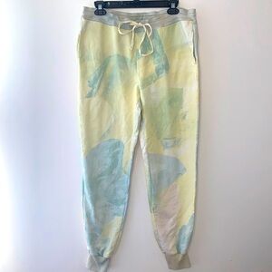 Baja East Crystal Yellow Tie Dye Sweatpants